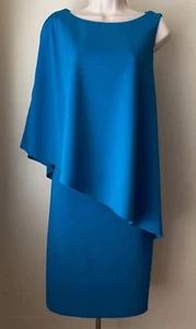 Vestido crepé asimétrico LAUREN Ralph Lauren nuevo con etiquetas talla 6, 8, 12 - Imagen 1 de 6
