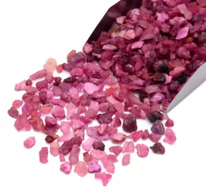 AAA Natural Raw Pink/Red Ruby 3-6 MM Earthmined Rough Gemstone Crystal - Picture 1 of 5