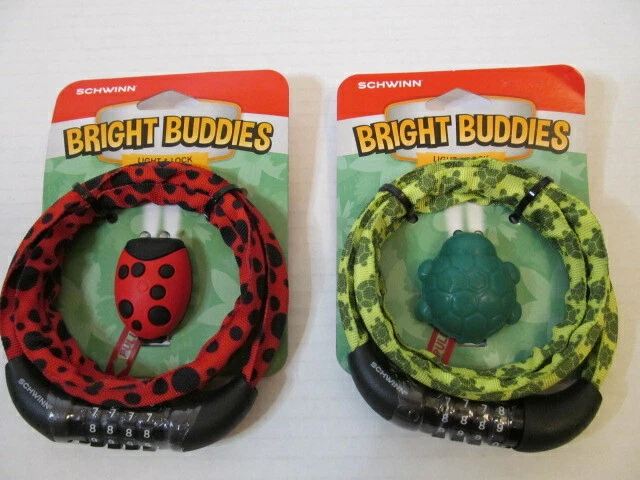 Schwinn Bike Lock With Light Bright Buddies Turtle Green Combanation B380