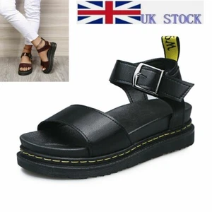 Summer Womens Chunky Sandals Thick Sole Strappy Block Flatforms Shoes New Size - Picture 1 of 15