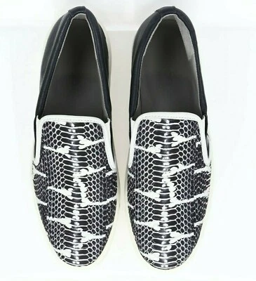 Vince. Womens Navy Blue Snake Print Leather Slip On Sneakers Shoes Size US 6.5 - Image 1 of 4