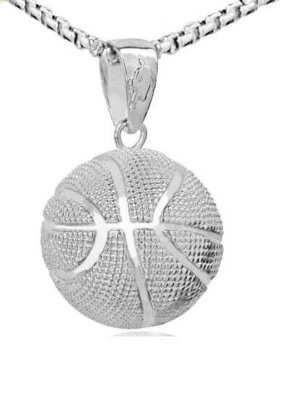 Moda Joyería Oro o Plata Aros de Baloncesto Hombres Colgante Collar TK17-1 Foto 1 de 4