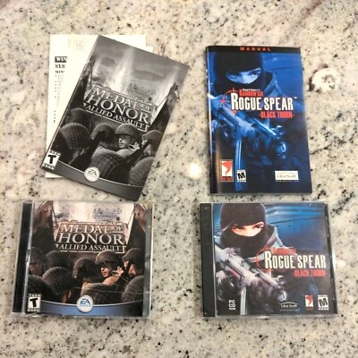 2 Combat PC Lot John Sanford: Medal of Honor: Allied Assault & Rogue Spear (NEW) - Image 1 of 4