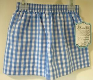 New With Tags Remember Nguyen Blue/White Check Shorts Boy's Size 4T