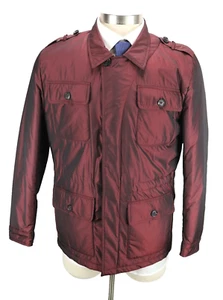 $2495 Isaia Napoli Field Jacket 40 R (50 EU) Merlot Extralight Aqua Coat Italy - Picture 1 of 12