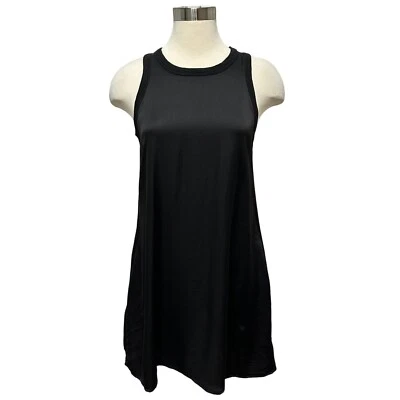 Nation LTD Satin Mini Tank Dress Womens S Black Sleeveless LBD Party Whimsigoth - Image 1 of 4