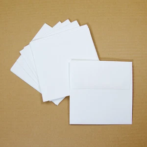 5,5" Quadratisch Säurefrei Ungefüttert Versand Umschläge Einfach Weiß Papier Akzente Lose - Bild 1 von 3