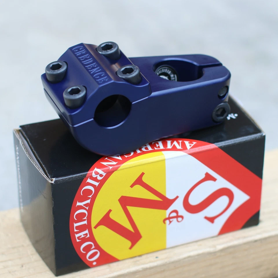 S&M BMX TURTLENECK BICYCLE STEM BLUE GROOVE CREDENCE MADE IN USA - Image 1 of 1