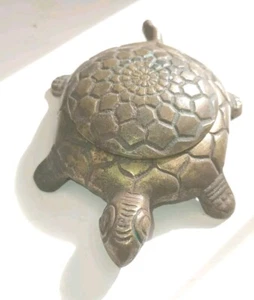 vintage brass turtle trinket box - Picture 1 of 9