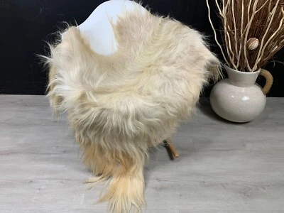 Natural Goat Rug Pelt Hide, Real Goat Skin Rug, Genuine Leather Goat Hide Decor - Image 1 of 4