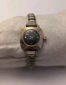 Vintage Tinex Watch Untested For Parts 17 Jewels Gold Tone - Picture 1 of 4