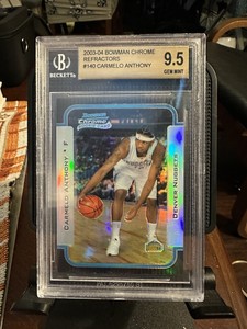 2003 Bowman Chrome Refractor Rookie & Stars Carmelo Anthony RC Beckett 9.5