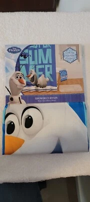 迪士尼冰雪奇缘奥拉夫70英寸x72英寸超细纤维织物浴帘 — 第 1/2 张图片