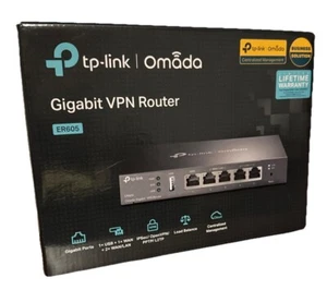 TP-Link ER605 V2 Omada 5-Port Gigabit Multi-WAN VPN Router, 3 Config WAN/LAN - Picture 1 of 2