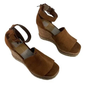 Dolce Vita Slingback Heels Brown Leather Size 9 Preowned - Picture 1 of 7