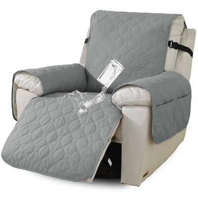 Capa de sofá reclinável antiderrapante 100% impermeável, capa reclinável de alça elástica para animais de estimação, - Imagem 1 de 4