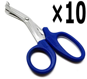 10× EMT Utility Blue Scissors 5.5" Paramedic First Aid Universal Shears Tools - Picture 1 of 5