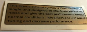 Honda CT90 Exhaust Decal Replacement- HONDA 87504-028-670 EXHAUST WARNING 028-67 - Picture 1 of 3