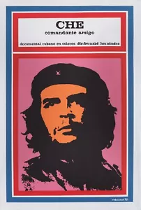 Póster de serigrafía cubana Che Comandante amigo R1990s - Imagen 1 de 1
