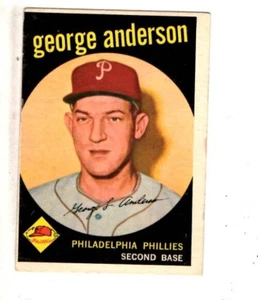 TOPPS - 1959 GEORGE (SPARKY) ANDERSON - PHILLIES - TOPPS #338 TRADING CARD - Imagen 1 de 1