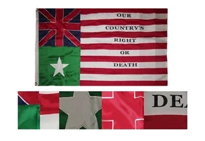 3x5 Embroidered Sewn Texas Baker's San Felipe Moseley 600D 2ply Nylon Flag Clips - Picture 1 of 10
