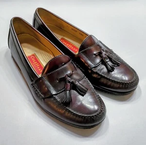 Cole Haan F1 3507 Burgundy Tassel Slip-On Leather Loafer Shoes Men's US 11.5 - Picture 1 of 11