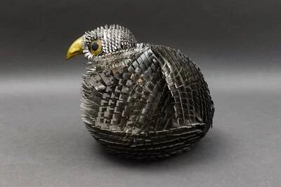 Sergio Bustamante Vintage MCM Brutalist Mixed Metal Bird Sculpture Jere 6.5" - Image 1 of 4