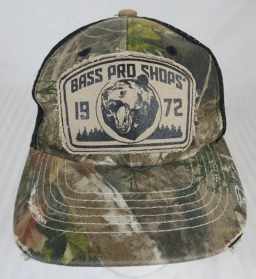 JÓVENES NIÑOS Camuflaje & Black Bass Pro Shops 1972 Gorra Snapback de Malla Trasera. Oso. Foto 1 de 4