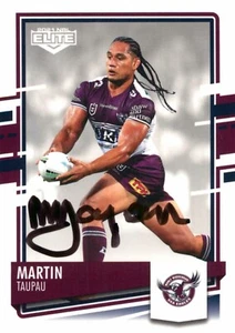 Signed 2020 Manly Sea Eagles TLA Elite Card - Martin Taupau - Bild 1 von 3