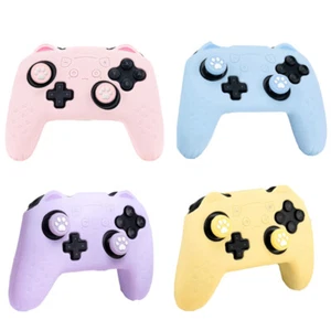 GeekShare Custodia Protettiva Silicone & Impugnatura Pollice per Switch Pro Controller Cat Paw - Foto 1 di 18