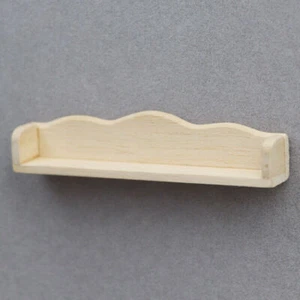 Pocket Mini Wall Hanging Shelf 1:12 Scale Dollhouse Wood Model Miniatures Decor - Picture 1 of 6