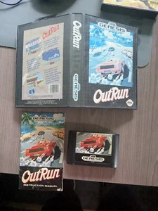 OutRun (Sega Genesis, 1991) komplett CIB Hang Tab / Handbuch Wasserschaden - Bild 1 von 10