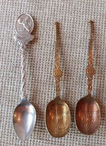 Silverplated Elizabeth II spoon & 2 coronation anointing spoons - Picture 1 of 5