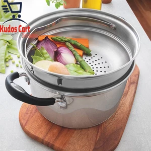 Tramontina Edelstahl Dampfgarer Set 20 cm / 3,4 l Griff alle Kochfelder Kochtopf - Bild 1 von 12