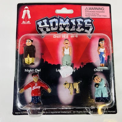 HOMIES Series #4 Boxed Set of 6 Figures - 2002 VTG Collectible SEALED PACKAGE - Image 1 of 4
