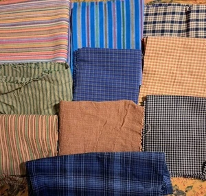 Homespun Sewing Quilting Fabric Stash Lot 1 Pound 1 Oz. Assorted Sizes - Picture 1 of 1