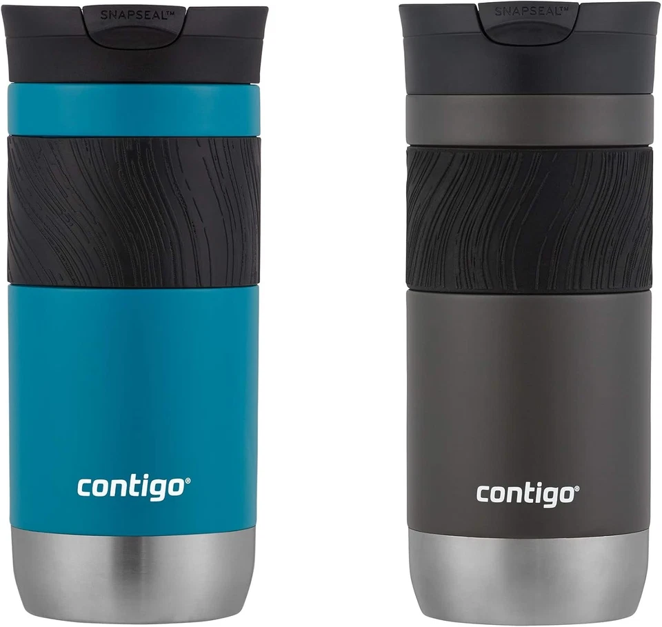 Contigo Byron 2.0 Stainless Steel Travel Mug 16oz (Pack of 2), Sake/Juniper  - Image 1 of 4