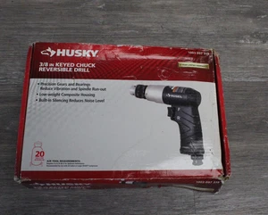 Husky 3/8" Keyed Chuck Reversible Drill 1003097319 NEW - Foto 1 di 2