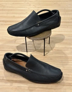 Coach Davin Black Leather Slip On Loafers Made in Italy Men's 11.5 D - Picture 1 of 12