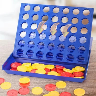 Large Connect Four In A Row 4 In A Line Board Game Kids Educational Toy Family - Image 1 of 3
