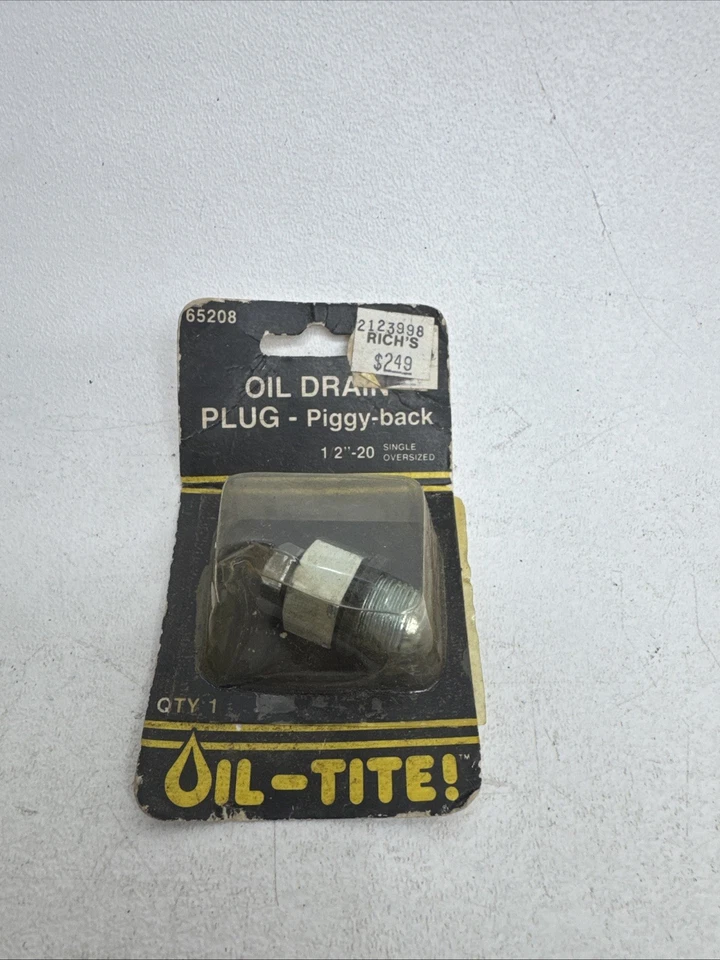 Chevy 305 350 Pontiac 350 400 455 Oil Pan Drain Plug Bolt 1/2-20 Oversize Repair - Image 1 of 4