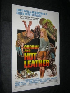 Originale CROMO & HOT LEATHER 27X41 O/S WILLIAM SMITH Peter Brown LARRY BISHOP - Foto 1 di 2