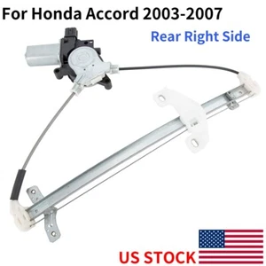 Power Window Regulator W/ Motor Rear Right Side For Honda Accord 2003-2007 Sedan - Bild 1 von 9