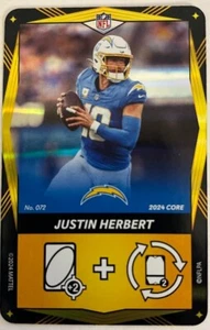 2024 UNO Elite NFL #72 Justin Herbert Base Color Yellow Foil - Picture 1 of 1
