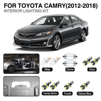 Kit de bombillas LED interiores para puerta de lectura domo 16 piezas para Toyota Camry 2012-2018 Foto 1 de 4