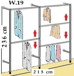 Kleiderständer Wandregal Textilständer Kleiderkammer Kleiderstange Garderobe W19 - Bild 1 von 9
