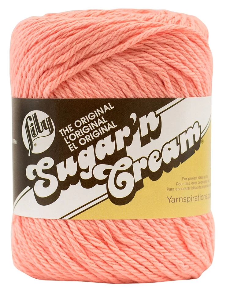 SpinRite Sugarn Cream Yarn Solids Tea Rose 061265