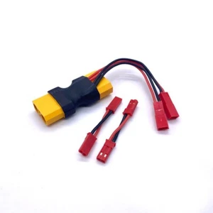 Reefs RC XT90 Dual JST Pass Through w/2 Male-Male JST Adaptors - Picture 1 of 2