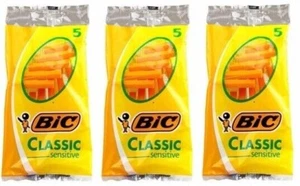 3 x BIC 1 Classic Sensitive Disposable Razor Blades - Pack of 5 - Picture 1 of 1