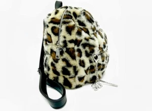 Gilda Paris Mini Backpack Vegan Fur Leopard Print NWT (MSRP $129) - Picture 1 of 5